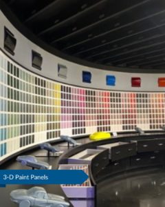 Paint display in the National Corvette Museum